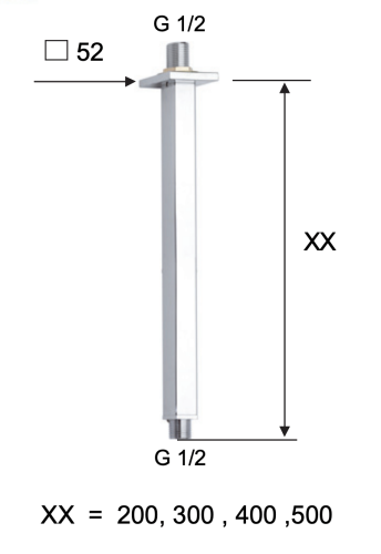 Кронштейн для верхнего душа Remer 347S30XV нержавеющая сталь - фото 2