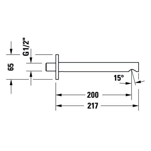 Излив Duravit GBOX CE5240010C46 настенный черный - фото 2