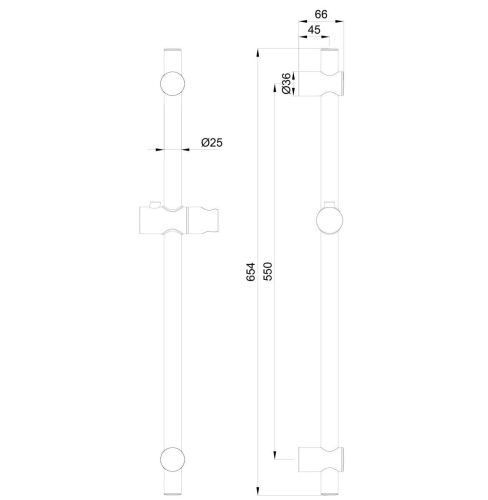 Душевая штанга Wonzon & Woghand WW-SL04-MB черный - фото 2