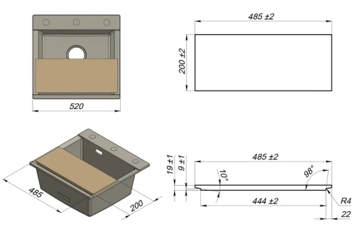Разделочная доска Granula ДСК-00003 - фото 2
