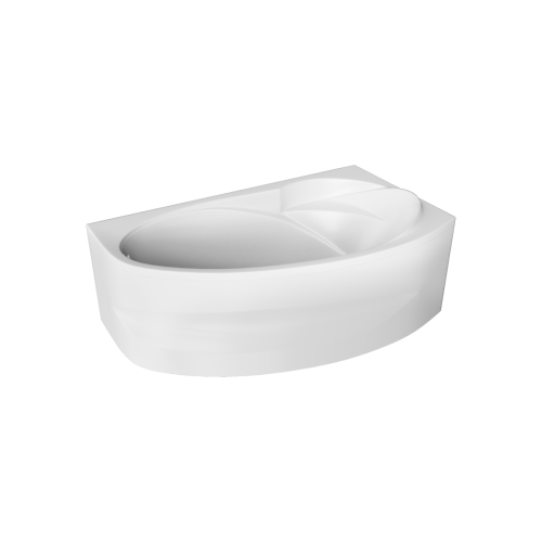 Ванна акриловая 1MarKa JULIANNA MG 01дж1595п 160х90 пристенная асимметричная без каркаса - фото 3