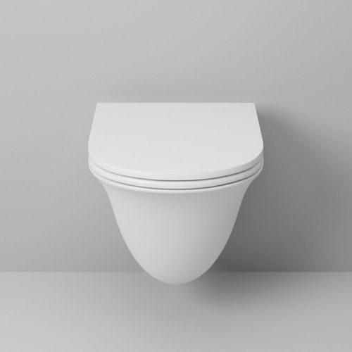 Унитаз подвесной Grossman Санфаянс GR-4412MS белый с сиденьем микролифт безободковый каскадный смыв - фото 3