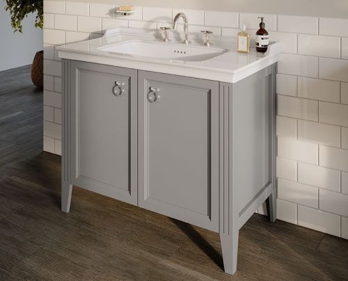 Тумба с раковиной Vitra Valarte 62154 80х50 напольная цвет серый - фото 2