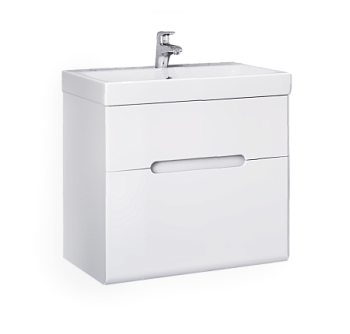 Тумба под раковину Jorno MODUO SLIM Mod.01.50/P/W 50х30 подвесная цвет белый