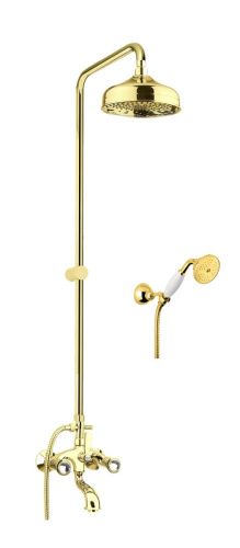 Душевая стойка Fiore 13OO0615 настенная цвет золото - фото 2