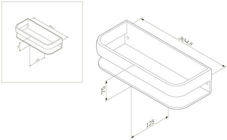 Полка в ванную комнату Am.Pm Sensation A3034800