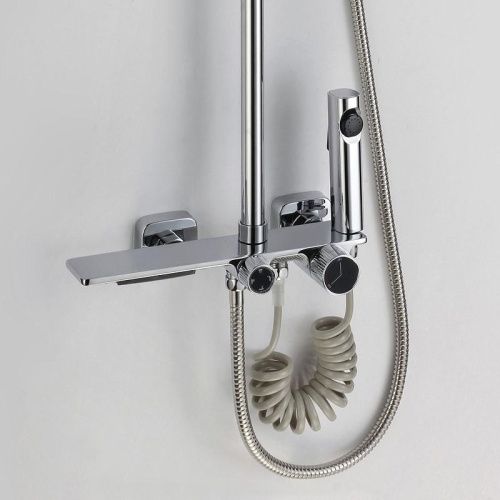 Душевая стойка D-Lin D10A13 настенная цвет белый/хром - фото 3