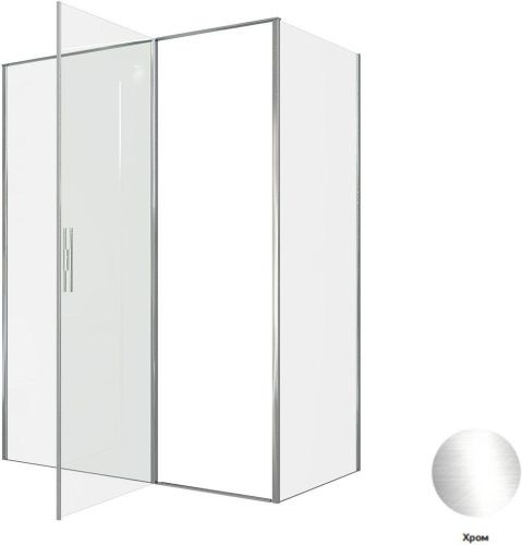 Душевой уголок Allen Brau Priority 3.31037.00 + 3.31040.00 160х80 стекло прозрачное профиль хром без поддона - фото 4