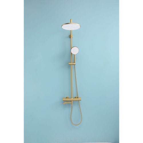 Душевая стойка Raglo R20 R20.26.03 настенная цвет золото с термостатом - фото 4