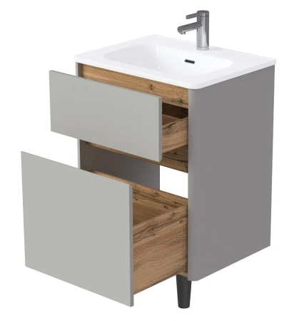 Тумба под раковину 1MarKa Mona Ц0000043597 60х50 цвет серый