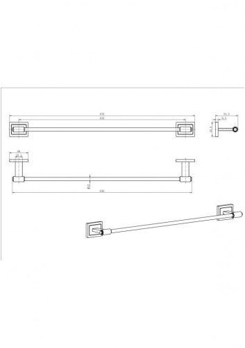 Полотенцедержатель CeramaLux Gamma 12308 - фото 2
