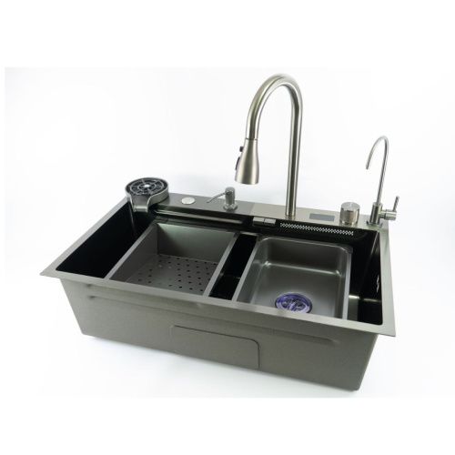 Кухонная мойка Fmark FSC002Q 75х45 цвет серый поверхность матовая - фото 3
