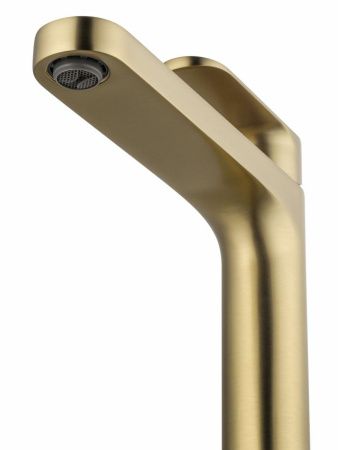 Смеситель для раковины Wonzon & Woghand WW-H1034-BG на столешницу золото