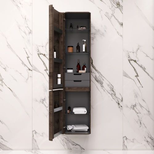 Шкаф-пенал Am.Pm Sensation M30CHL0406TF 40х160 подвесной цвет серый - фото 3