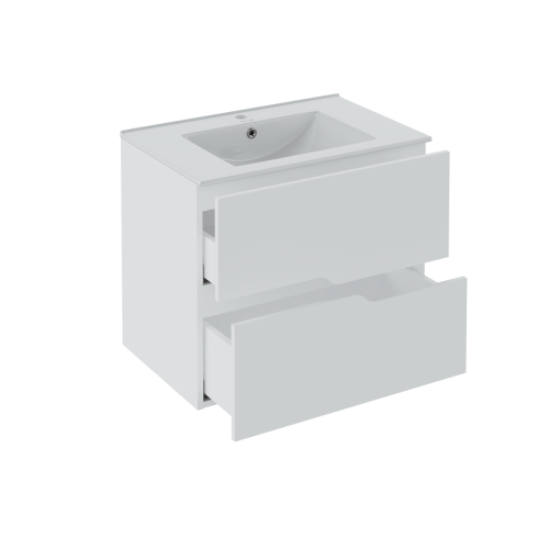 Тумба под раковину Runo Палермо 00-00004083 70х50 подвесная цвет белый - фото 2