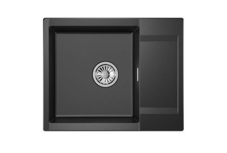 Кухонная мойка Granula 6202, ШВАРЦ 60х50 цвет черный поверхность матовая