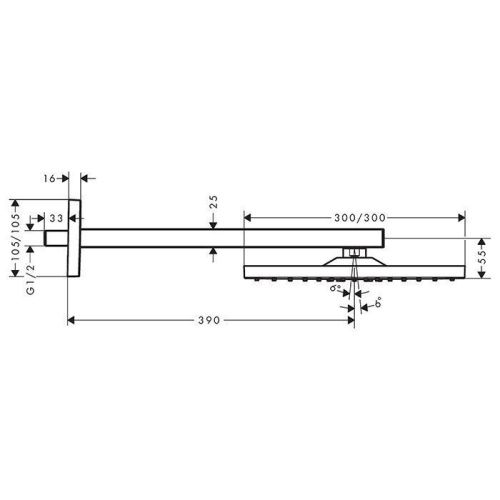 Верхний душ Hansgrohe Raindance 26238990 золото - фото 2