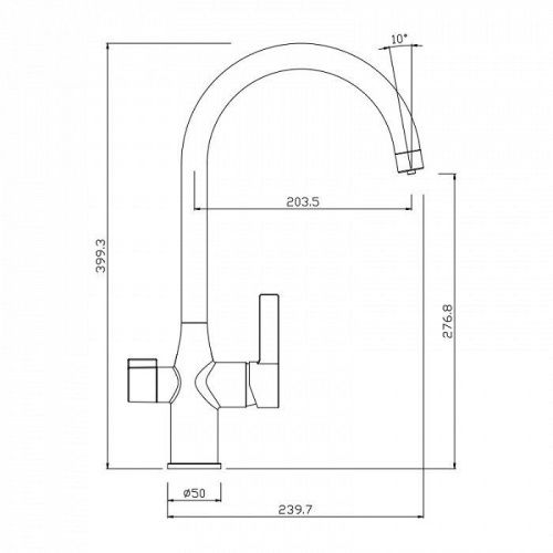 Смеситель для кухни IDDIS Pure PURBNFJi05 на мойку сатин - фото 3