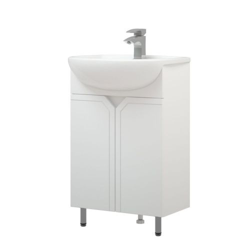 Тумба под раковину Corozo Сириус SD-00001437 50х30 напольная цвет белый - фото 4