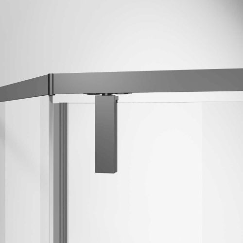 Душевой уголок Vincea Slim-N VSP-4SN100CLGM 100х100 стекло прозрачное профиль вороненая сталь без поддона - фото 3