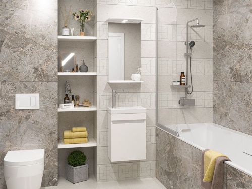 Тумба под раковину Misty Мини Э-ЭкоМ01040-П 40х20 подвесная цвет белый - фото 5