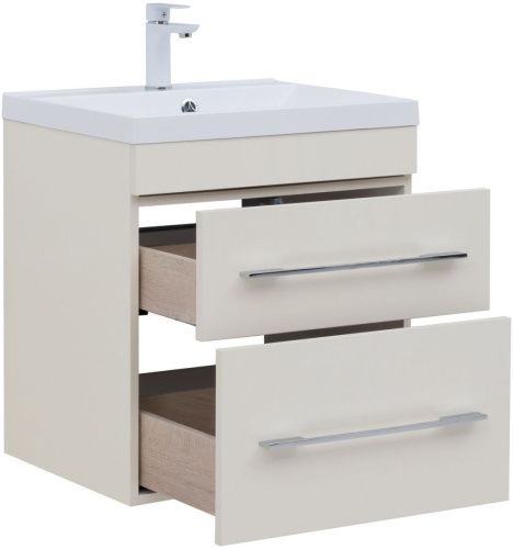 Тумба под раковину Aquanet Верона 00304537 60х50 подвесная цвет бежевый - фото 2