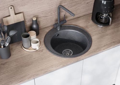 Кухонная мойка Aquaton Шелли 1A734732SS210 50х50 цвет черный - фото 5