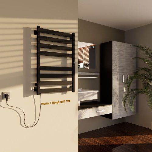 Полотенцесушитель электрический Altasan РондаПроф Ронда5Проф8050ЧМ 55х80 черный - фото 3