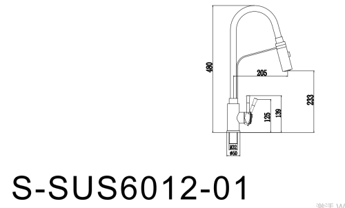 Смеситель для кухни Savol S-SUS6012-01 на мойку сатин - фото 2