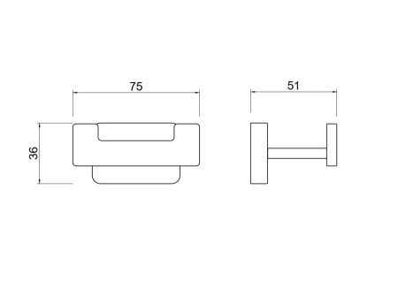 Крючок для ванны Aquatek ЛИБРА AQ4302MB