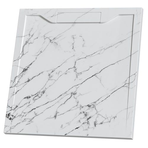 Душевой поддон из искусственного камня RGW STE 52341099-15 90х90 белый без ножек - фото 2