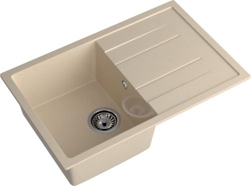 Кухонная мойка Granfest Quadro Q-780L кашемир 75х50 цвет бежевый поверхность матовая - фото 2