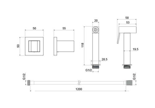 Гигиенический душ Aquatek AQ2053MB черный - фото 3