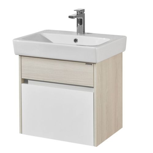 Тумба под раковину Aquaton Верди 1A206701VDAV0 50х40 подвесная цвет белый/бежевый