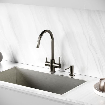 Смеситель для кухни Sancos Taper SC4012GG на мойку вороненая сталь