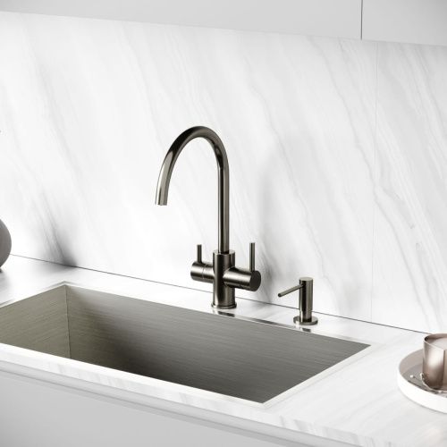 Смеситель для кухни Sancos Taper SC4012GG на мойку вороненая сталь - фото 5