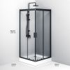Душевой уголок Am.Pm Gem W90G-403-090BT 90х90 стекло прозрачное профиль черный без поддона