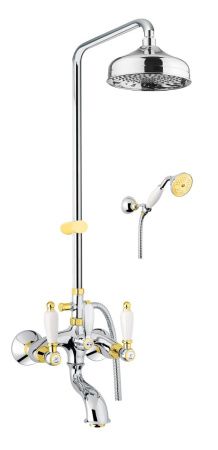Душевая стойка Fiore 02CO0615 настенная цвет хром/золото