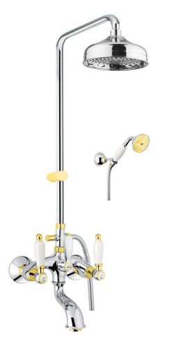 Душевая стойка Fiore 02CO0615 настенная цвет хром/золото - фото 2