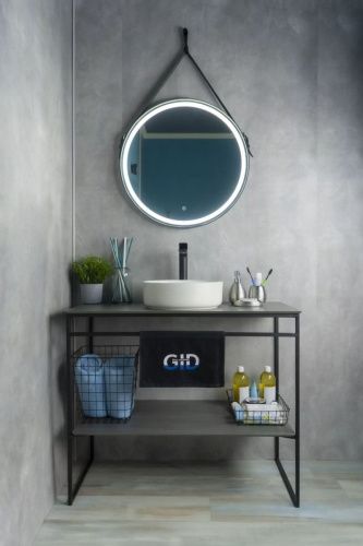 Раковина керамическая Gid 53329 40х40 накладная цвет бежевый без отверстий под смеситель - фото 3