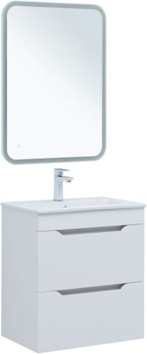 Тумба под раковину Aquanet Практика 00330457 60х40 подвесная цвет белый - фото 5