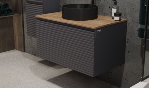 Тумба под раковину Jorno COSSETY Coss.01.80/P/A-DZ/JR 80х50 подвесная цвет черный