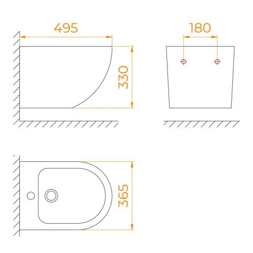 Биде подвесное RGW 65430280-01 цвет белый - фото 2