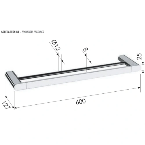 Полотенцедержатель Remer Lounge LN33XV - фото 2