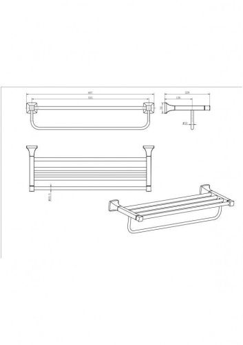 Полотенцедежатель CeramaLux Domino 95410 - фото 2