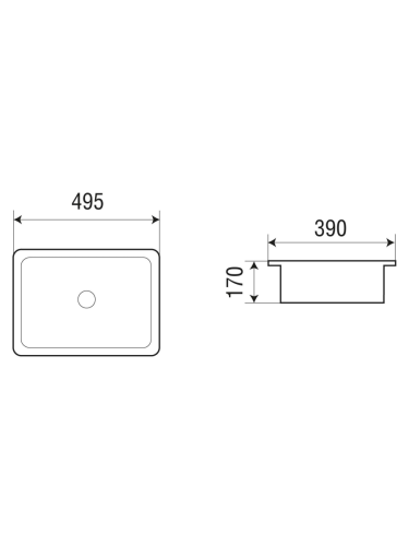 Раковина из сантехнического фаянса WeltWasser WW SK 10000004600 40 см встраиваемая цвет белый 1 отверстие под смеситель - фото 4