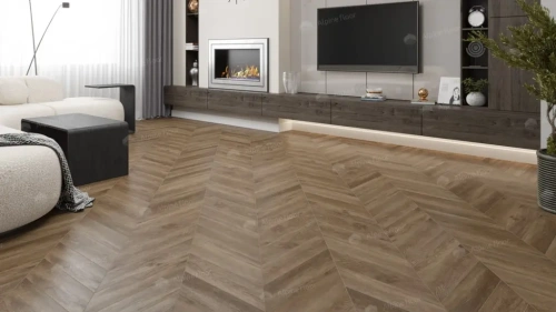 Кварцвиниловая плитка Alpine Floor Chervon Alpine LVT ECO 20-5 Макадамия Chevron толщина 0.25 см 43 класс 555х127 - фото 2