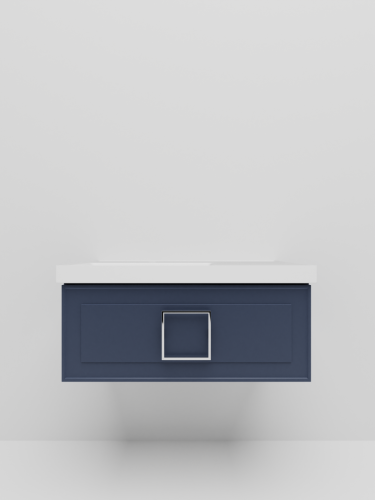 Тумба с раковиной La Fenice CUBO NFNC-01-CUB-BG-90-1-90L 90х50 подвесная цвет синий - фото 4