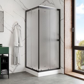Душевая кабина Parly Frost FQ811B 80х80 квадратная с крышей ориентация универсальная
