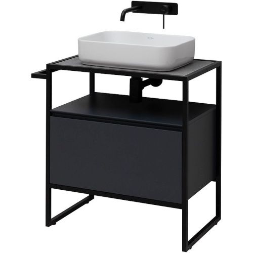 Тумба под раковину Allen Brau Priority 1.31001.AM 70х50 напольная цвет черный - фото 5